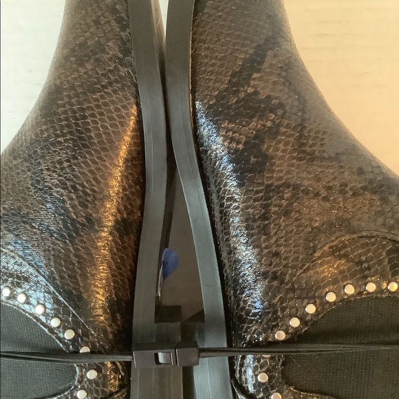 Zara Chelsea Ankle Boot Snakeskin Size 7.5 NEW - Picture 9 of 14